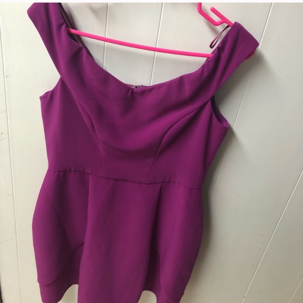 Adelyn Rae Off Shoulder Mini Dress - Purple - Picture 7 of 9